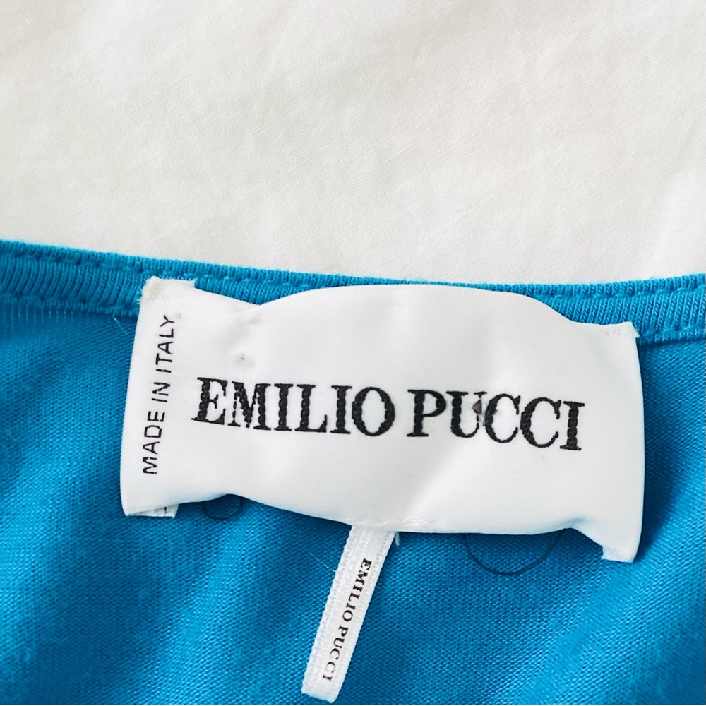 Emili PUCCI V Neck Sleeveless Knee Length in Vibrant Blue Dress SZ XS-S - Picture 6 of 8